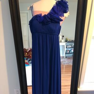 One shoulder flower gown